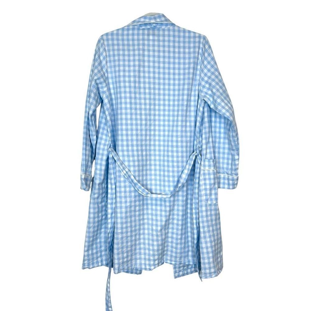 Blue Checkered Women's Robe - Picture 6 of 13